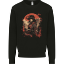 Anime Samurai Girl Fantasy Warrior Kids Sweatshirt Jumper Black