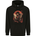 Anime Samurai Girl Fantasy Warrior Mens 80% Cotton Hoodie Black