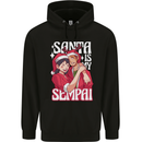 Anime Santa is My Sempai Funny Christmas Xmas Childrens Kids Hoodie Black