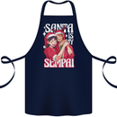 Anime Santa is My Sempai Funny Christmas Xmas Cotton Apron 100% Organic Navy Blue