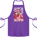 Anime Santa is My Sempai Funny Christmas Xmas Cotton Apron 100% Organic Purple