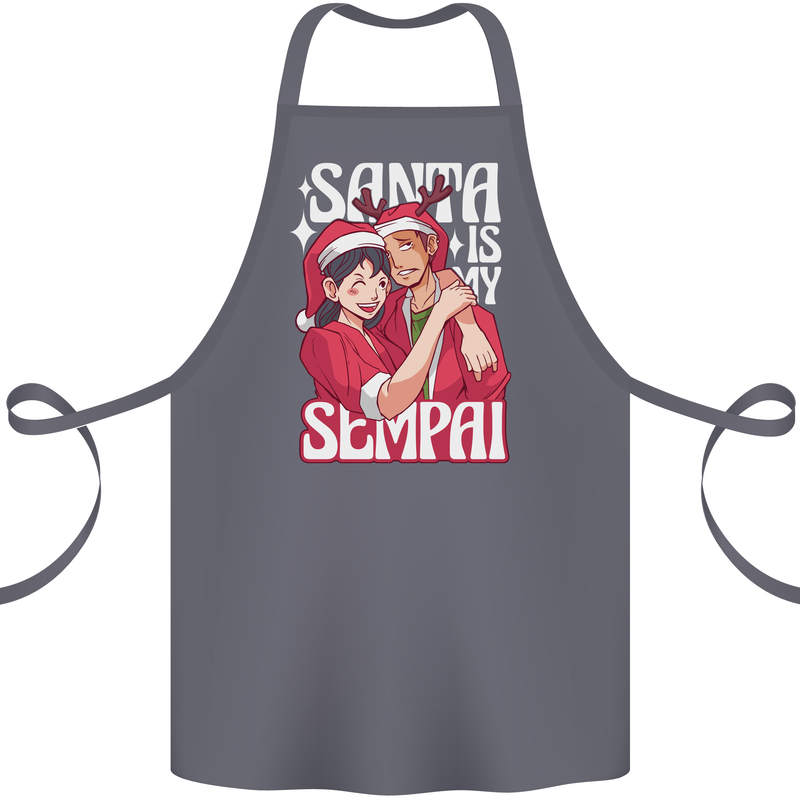 Anime Santa is My Sempai Funny Christmas Xmas Cotton Apron 100% Organic Steel