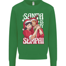 Anime Santa is My Sempai Funny Christmas Xmas Kids Sweatshirt Jumper Irish Green