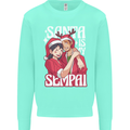 Anime Santa is My Sempai Funny Christmas Xmas Kids Sweatshirt Jumper Peppermint