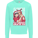 Anime Santa is My Sempai Funny Christmas Xmas Kids Sweatshirt Jumper Peppermint