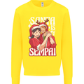 Anime Santa is My Sempai Funny Christmas Xmas Kids Sweatshirt Jumper Yellow