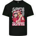 Anime Santa is My Sempai Funny Christmas Xmas Kids T-Shirt Childrens Black