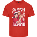 Anime Santa is My Sempai Funny Christmas Xmas Mens Cotton T-Shirt Tee Top Red