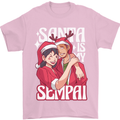 Anime Santa is My Sempai Funny Christmas Xmas Mens T-Shirt 100% Cotton Light Pink