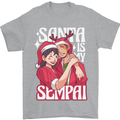 Anime Santa is My Sempai Funny Christmas Xmas Mens T-Shirt 100% Cotton Sports Grey