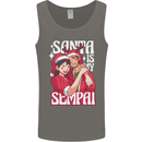 Anime Santa is My Sempai Funny Christmas Xmas Mens Vest Tank Top Charcoal