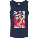 Anime Santa is My Sempai Funny Christmas Xmas Mens Vest Tank Top Navy Blue