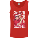 Anime Santa is My Sempai Funny Christmas Xmas Mens Vest Tank Top Red