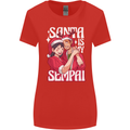 Anime Santa is My Sempai Funny Christmas Xmas Womens Wider Cut T-Shirt Red