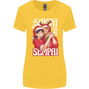 Anime Santa is My Sempai Funny Christmas Xmas Womens Wider Cut T-Shirt Yellow