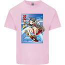 Anime Skater Girl Skateboard Skateboarding Kids T-Shirt Childrens Light Pink