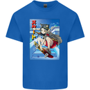 Anime Skater Girl Skateboard Skateboarding Kids T-Shirt Childrens Royal Blue