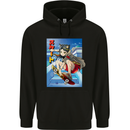 Anime Skater Girl Skateboard Skateboarding Mens 80% Cotton Hoodie Black