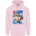 Anime Skater Girl Skateboard Skateboarding Mens 80% Cotton Hoodie Light Pink