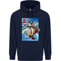 Anime Skater Girl Skateboard Skateboarding Mens 80% Cotton Hoodie Navy Blue