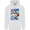 Anime Skater Girl Skateboard Skateboarding Mens 80% Cotton Hoodie White