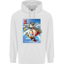 Anime Skater Girl Skateboard Skateboarding Mens 80% Cotton Hoodie White