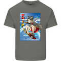 Anime Skater Girl Skateboard Skateboarding Mens Cotton T-Shirt Tee Top Charcoal