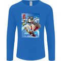 Anime Skater Girl Skateboard Skateboarding Mens Long Sleeve T-Shirt Royal Blue