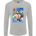 Anime Skater Girl Skateboard Skateboarding Mens Long Sleeve T-Shirt Sports Grey