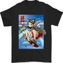 Anime Skater Girl Skateboard Skateboarding Mens T-Shirt 100% Cotton Black