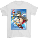 Anime Skater Girl Skateboard Skateboarding Mens T-Shirt 100% Cotton White