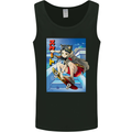 Anime Skater Girl Skateboard Skateboarding Mens Vest Tank Top Black