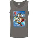 Anime Skater Girl Skateboard Skateboarding Mens Vest Tank Top Charcoal