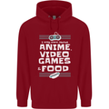 Anime Video Games & Food Funny Childrens Kids Hoodie Red