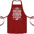 Anime Video Games & Food Funny Cotton Apron 100% Organic Maroon