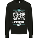 Anime Video Games & Food Funny Kids Sweatshirt Jumper Black