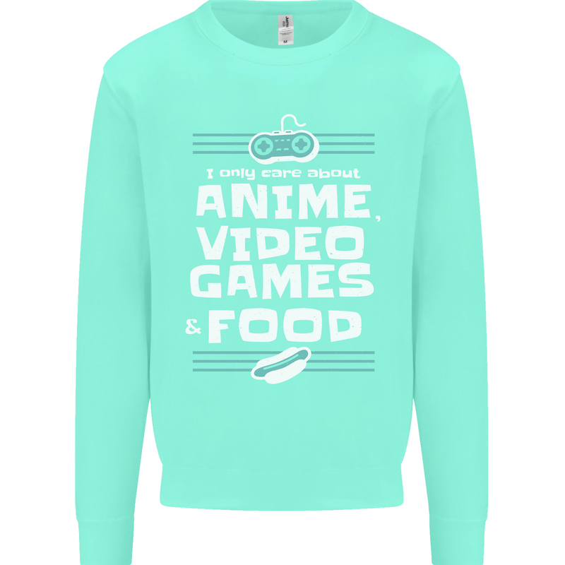 Anime Video Games & Food Funny Kids Sweatshirt Jumper Peppermint