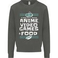 Anime Video Games & Food Funny Kids Sweatshirt Jumper Storm Grey