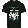 Anime Video Games & Food Funny Kids T-Shirt Childrens Black