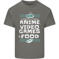 Anime Video Games & Food Funny Kids T-Shirt Childrens Charcoal