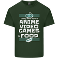 Anime Video Games & Food Funny Mens Cotton T-Shirt Tee Top Forest Green