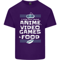 Anime Video Games & Food Funny Mens Cotton T-Shirt Tee Top Purple