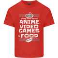 Anime Video Games & Food Funny Mens Cotton T-Shirt Tee Top Red