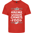 Anime Video Games & Food Funny Mens Cotton T-Shirt Tee Top Red