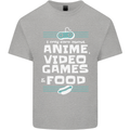 Anime Video Games & Food Funny Mens Cotton T-Shirt Tee Top Sports Grey