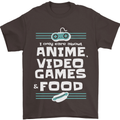 Anime Video Games & Food Funny Mens T-Shirt 100% Cotton Dark Chocolate
