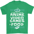 Anime Video Games & Food Funny Mens T-Shirt 100% Cotton Irish Green