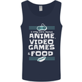 Anime Video Games & Food Funny Mens Vest Tank Top Navy Blue