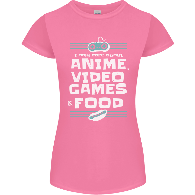 Anime Video Games & Food Funny Womens Petite Cut T-Shirt Azalea