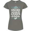 Anime Video Games & Food Funny Womens Petite Cut T-Shirt Charcoal